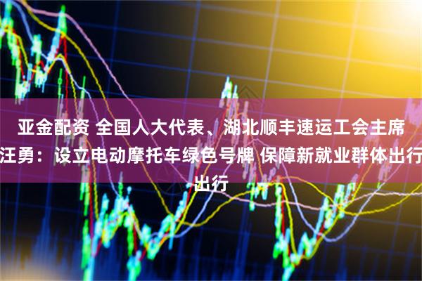 亚金配资 全国人大代表、湖北顺丰速运工会主席汪勇：设立电动摩托车绿色号牌 保障新就业群体出行