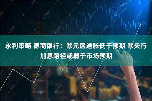 永利策略 德商银行：欧元区通胀低于预期 欧央行加息路径或弱于市场预期