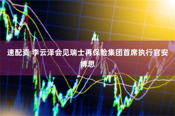 速配资 李云泽会见瑞士再保险集团首席执行官安博思